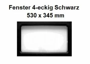 4 eckig 530 x 345 mm Schwarz