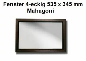 4 eckig 535 x 345 mm Mahagoni