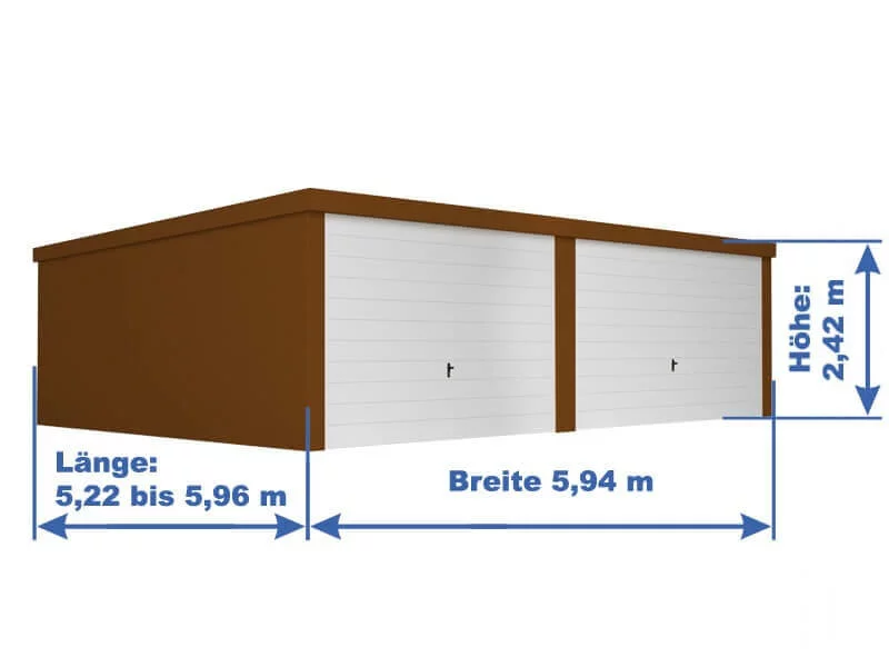 Doppelgarage Lackiert guenstig1