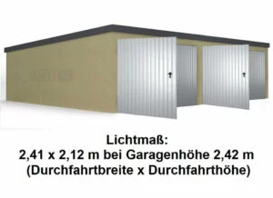 Doppelgarage mit Zweifluegeltor verputzt 300x218 1