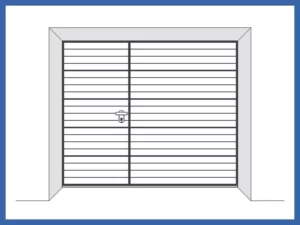 Garagen Tor Asymmetrisch links