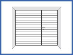 Garagen Tor Asymmetrisch rechts