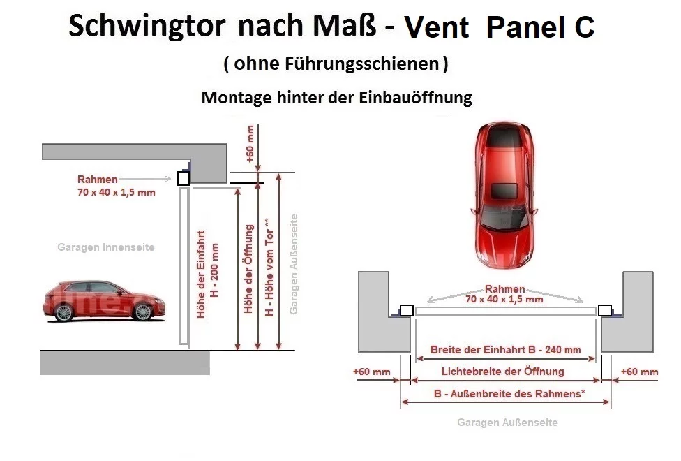 Garagen Tor Schwingtor Montage