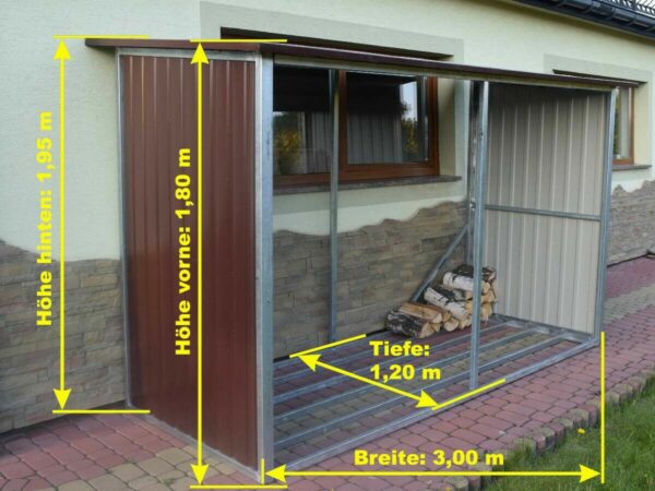 Kaminholzregal Holzunterstand 5